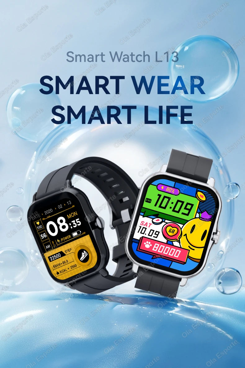 2026 New Bluetooth Call Smart Watch Information Push Men Women Health Monitoring Watch Pedometer IP68 Smartwatch For Android IOS