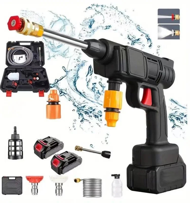 Wireless High-Voltage Cleaning Machine (Dual Electric), Portable Wireless High-Voltage Electric Car Cleaning Machine, Foam Spray Gun Car Cleaning Tool, High-Voltage Car Cleaning Water Gun, Wireless Charging Car Floor Cleaning