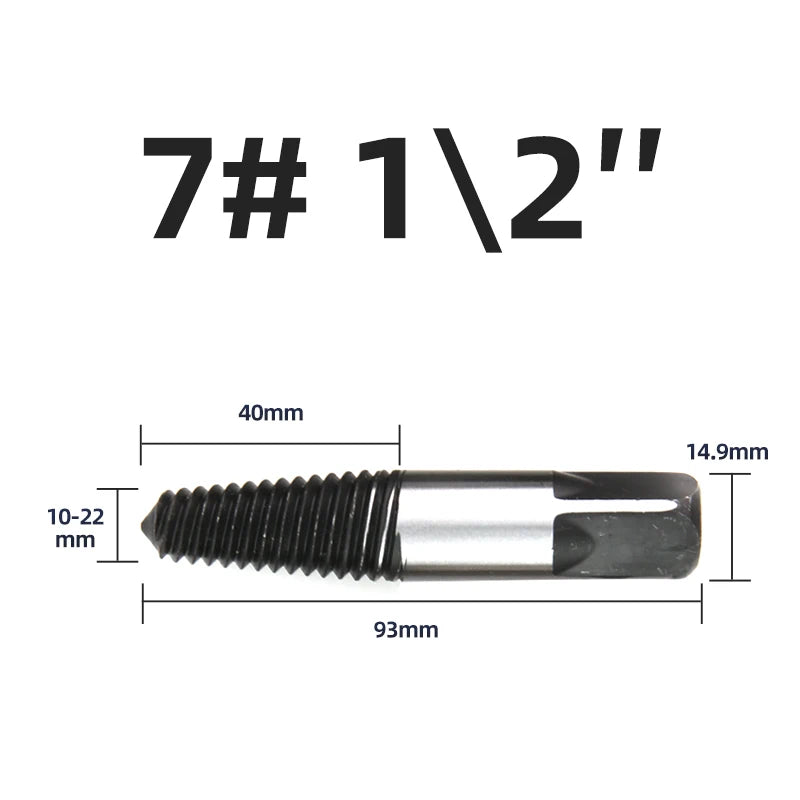 TOOLEYE Double Head Screw Extractor Drill Bits Set Damaged Water Pipe Broken Bolt Screws Remover Tools Valve Thread Repair Taps