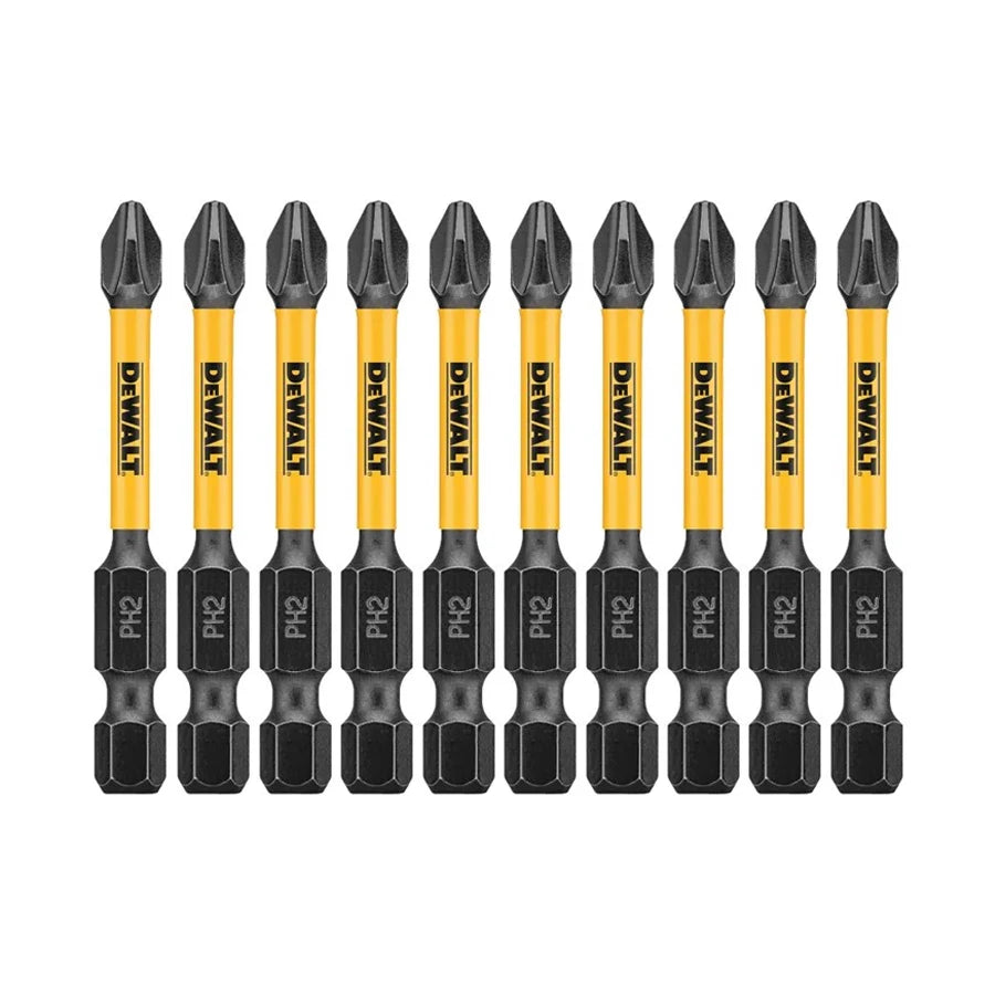 DEWALT PH2 Impact Screwdriver Bits 57mm, 10 Pc Phillips Set