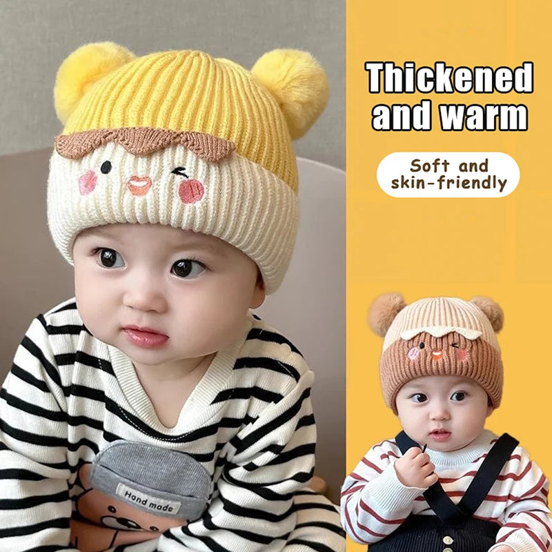Baby Bobble Pom Pom Beanie - Knit Winter Hat for Ages 1-3 - photo 3