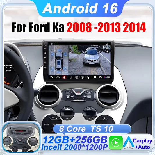 9" Car Stereo with Apple CarPlay & Android Auto, Compatible with Ford Ka (2008-2014)