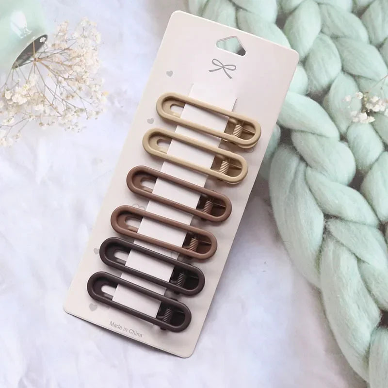 Hair Clip Accessories for Women Pinzas Para El Cabello Clips Pince Cheveux for Girls Pelo Korean Cute Brown Side Femme Pins