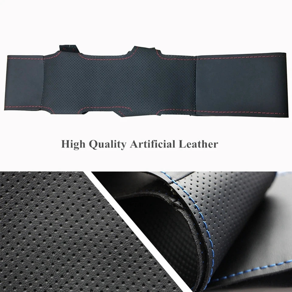 Hand-Sewn Leather Steering Wheel Cover — Chevrolet Captiva, Silverado & GMC Sierra (2007–2014)