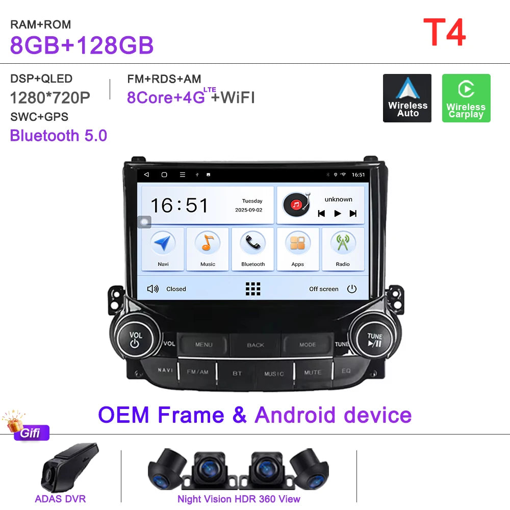 Car DVD Auto Radio Android 16 For Chevrolet Malibu XL 2012 2013 2014 2015 Multimedia Player GPS Navigation Stereo Head Unit BT