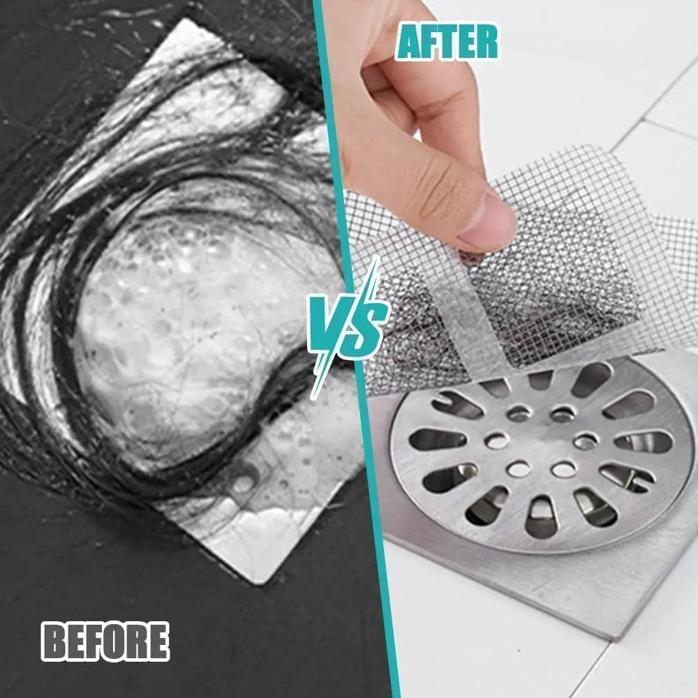 60PCS Disposable floor drain mesh,sewer filter,hair filter drain sticker, anti-odor, hair&insect, window screen repair sticker