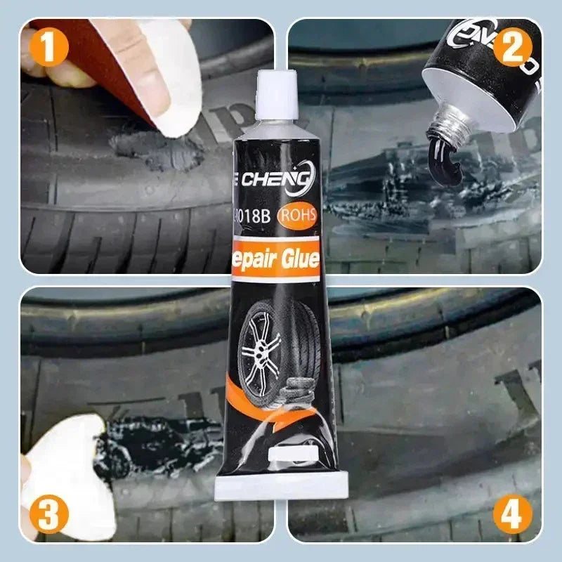 QC12 Tire Repair Glue Strong Rubber Wear-resistant Non-corrosive Adhesive Tire Sealing Bonding Glue Car Tire Repair Sealant