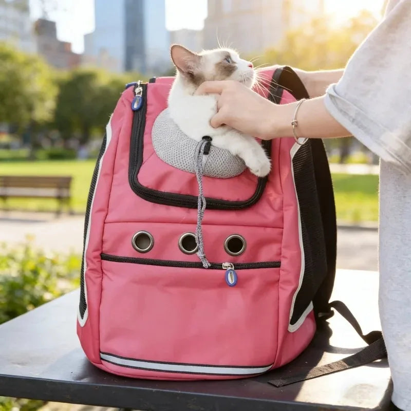 Breathable Dog Carrier Backpack - Portable Travel Pet Bag – photo 2