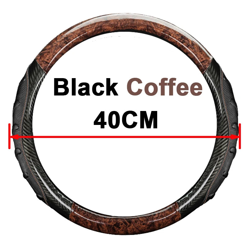 Car Truck PU Leather Embossed Steering Wheel Cover Steering-Wheel For Auto Diameters 36 38 40 42 45 47 50CM 7 Sizes to Choose