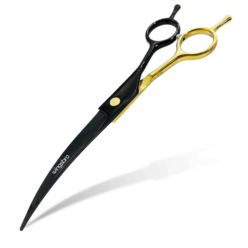 7-Inch Curved Pet Grooming Scissors - Left & Right Hand
