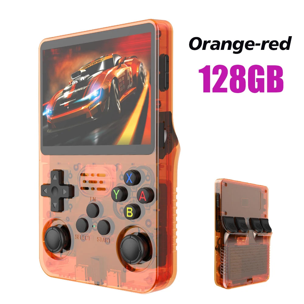 R36S 128G Retro Handheld Game Console Linux System 3.5Inch IPS Screen Portable Pocket Video Player 2 Joystick 64G Kid Gift