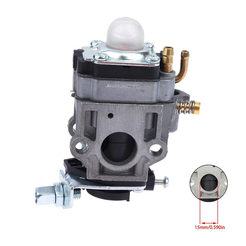1Pc 11mm/15mm Universal Carburetor for 2-Stroke 22cc-52cc - Brushcutter Chainsaw Hedge Trimmer Replacement Part