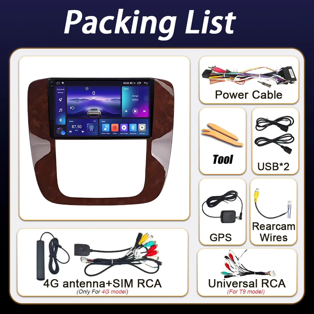 Android 16 For GMC Yukon 3 GMT 900 2006-2014 For Chevrolet Tahoe 3 GMT900 2006-2014 Silverado 2 GMT901 2007-2013 Radio Car GPS
