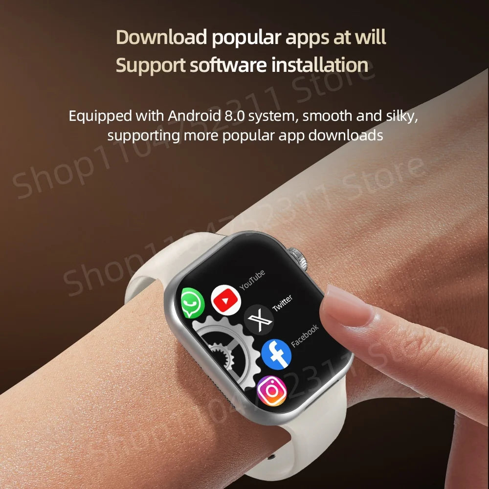 VP49 5G Smartwatch S12 Plus 5G LTE Android 13.0 Smart Watch With 190° Rotating Camera GPS WIFI Compass Play Store Sim Card Slot
