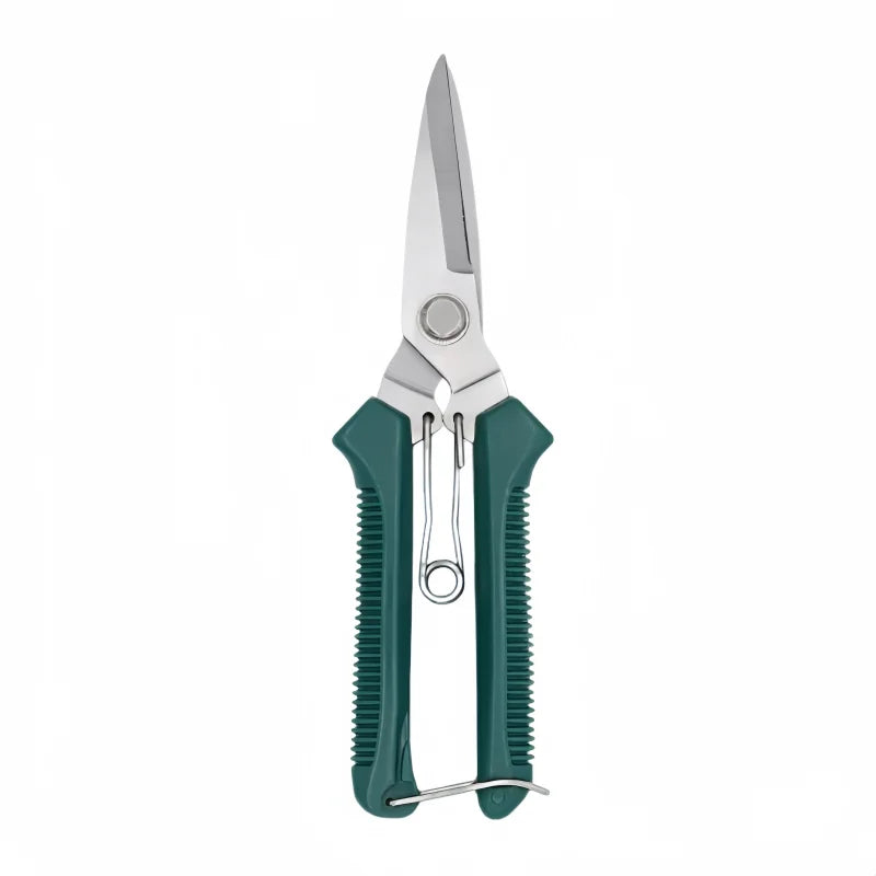 Stainless steel blade, non-slip handle, household utility pruning tool Garden scissors for potting pruning, straight end design