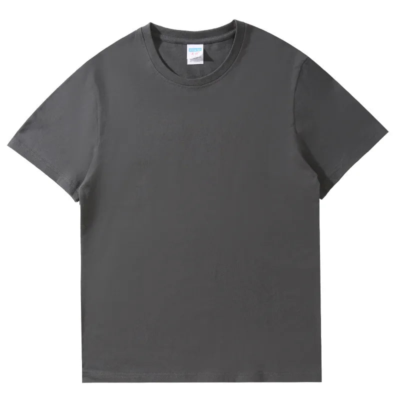 Women's 100% Cotton Loose Tee — Solid O-Neck Short-Sleeve Casual Summer Top