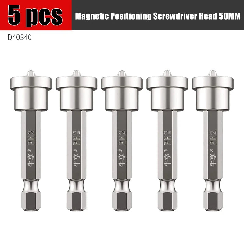 Magnetic Positioning Screwdriver Bits Drywall Screw Bit 50mm Gypsum Board Plasterboard Screws Locating Batch Head Drilling Tools