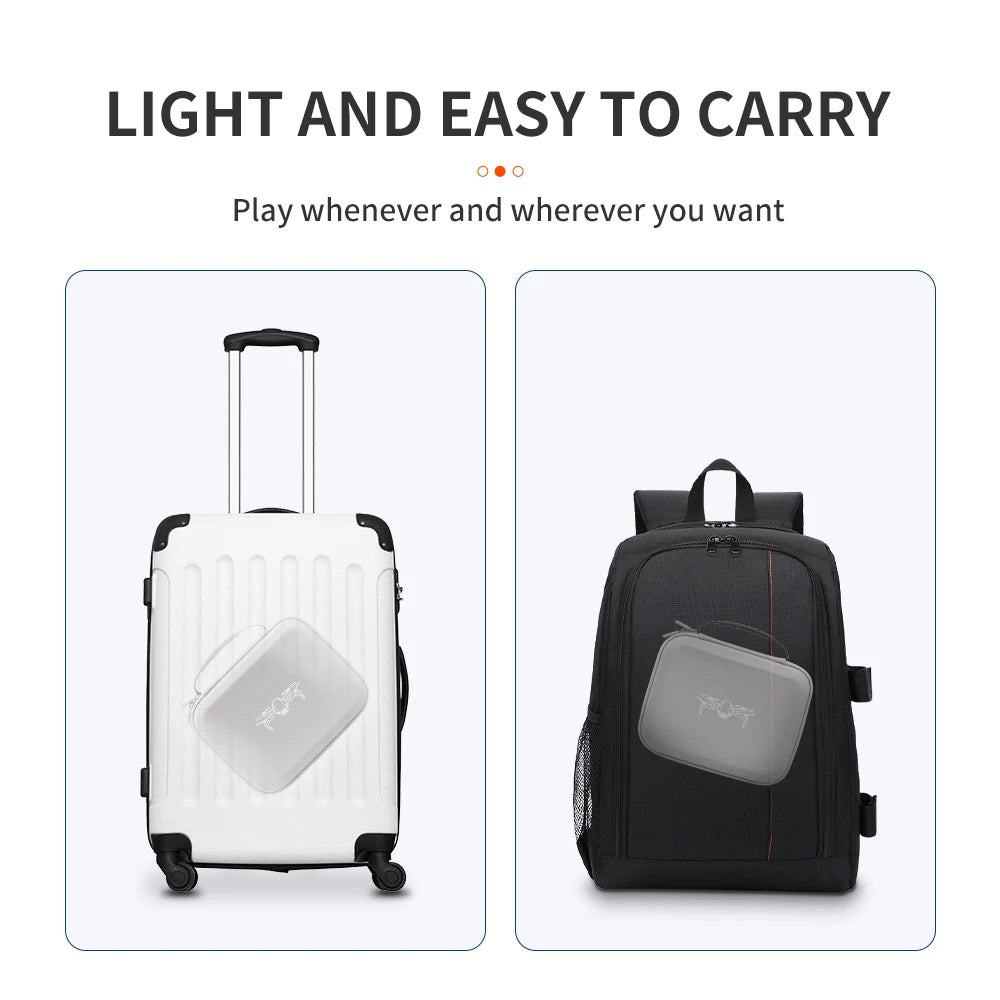 XFJI Storage Bag Protective Carrying Case PU Leather Handbag for DJI Mini 4K/Mini 2SE/Mini 2 Drone Controller Accessories