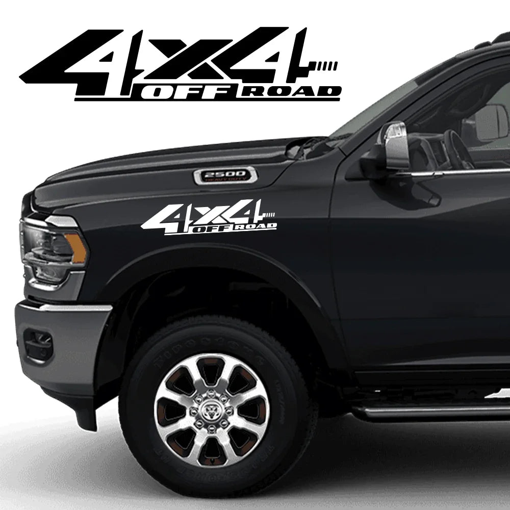 4x4 Off-Road Vinyl Decals (Pair) — Universal Fit for Pickups & Trucks