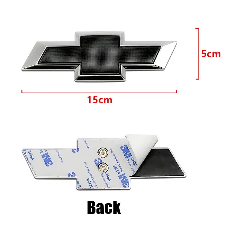 1Pc 15cm ABS Car Front Logo Grill Rear Bumper Tail Door Trunk Emblem Sticker 3D Styling Accessories For Chevrolet 11-18 CAPTIVA