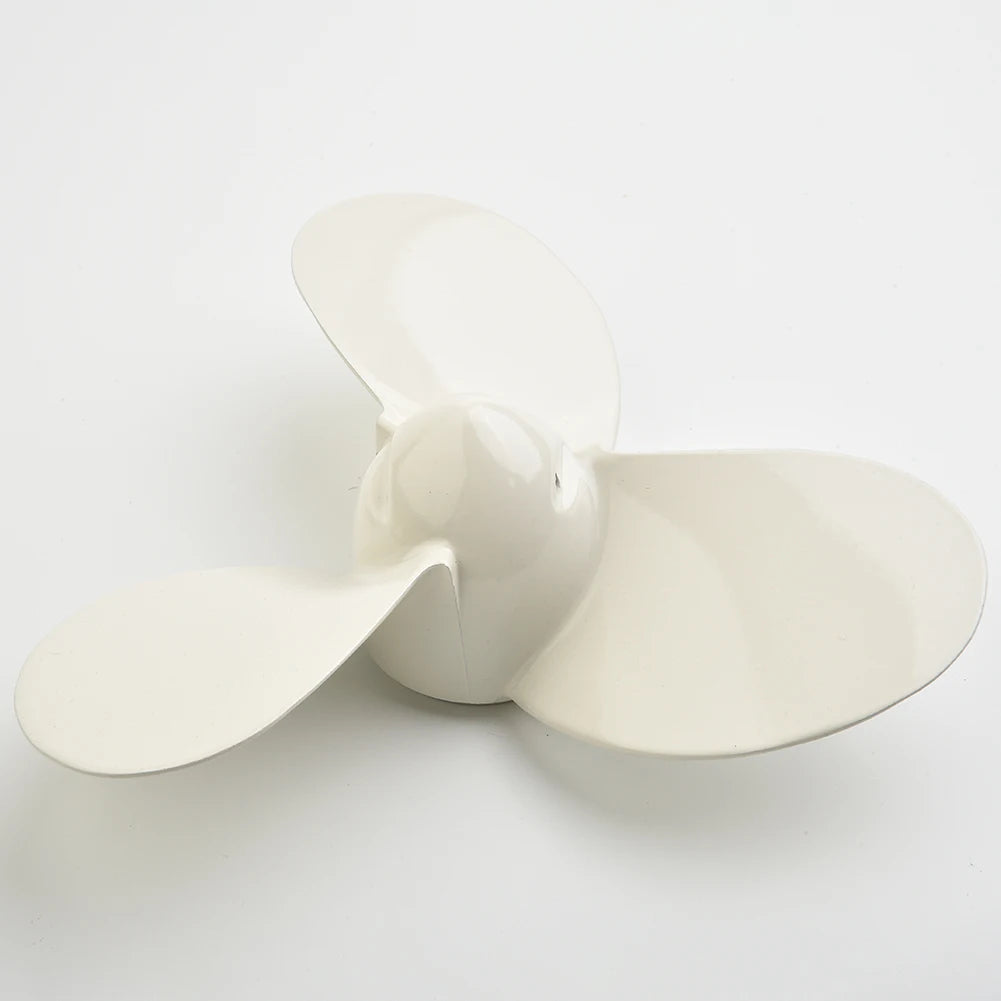 Metal Outboard Propeller With Three Leaves White Aluminum Alloy 7 1/4X5-A Outboard Engine Propeller Ship Spare Parts Propelleres