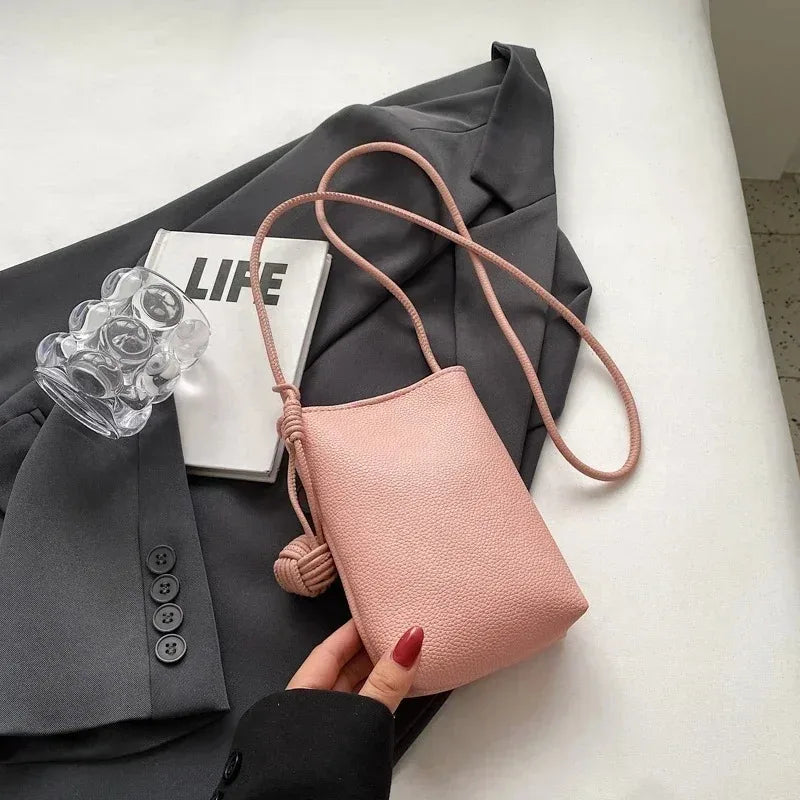 Women's Faux Leather Flap Crossbody Bag - Mini Phone Purse - photo 8