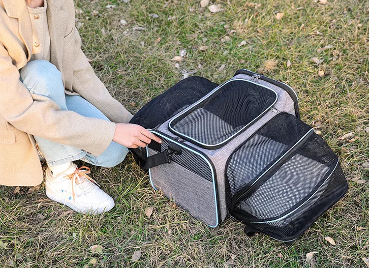 Expandable Pet Carrier Bag - Foldable Mesh Travel Carrier – photo 6