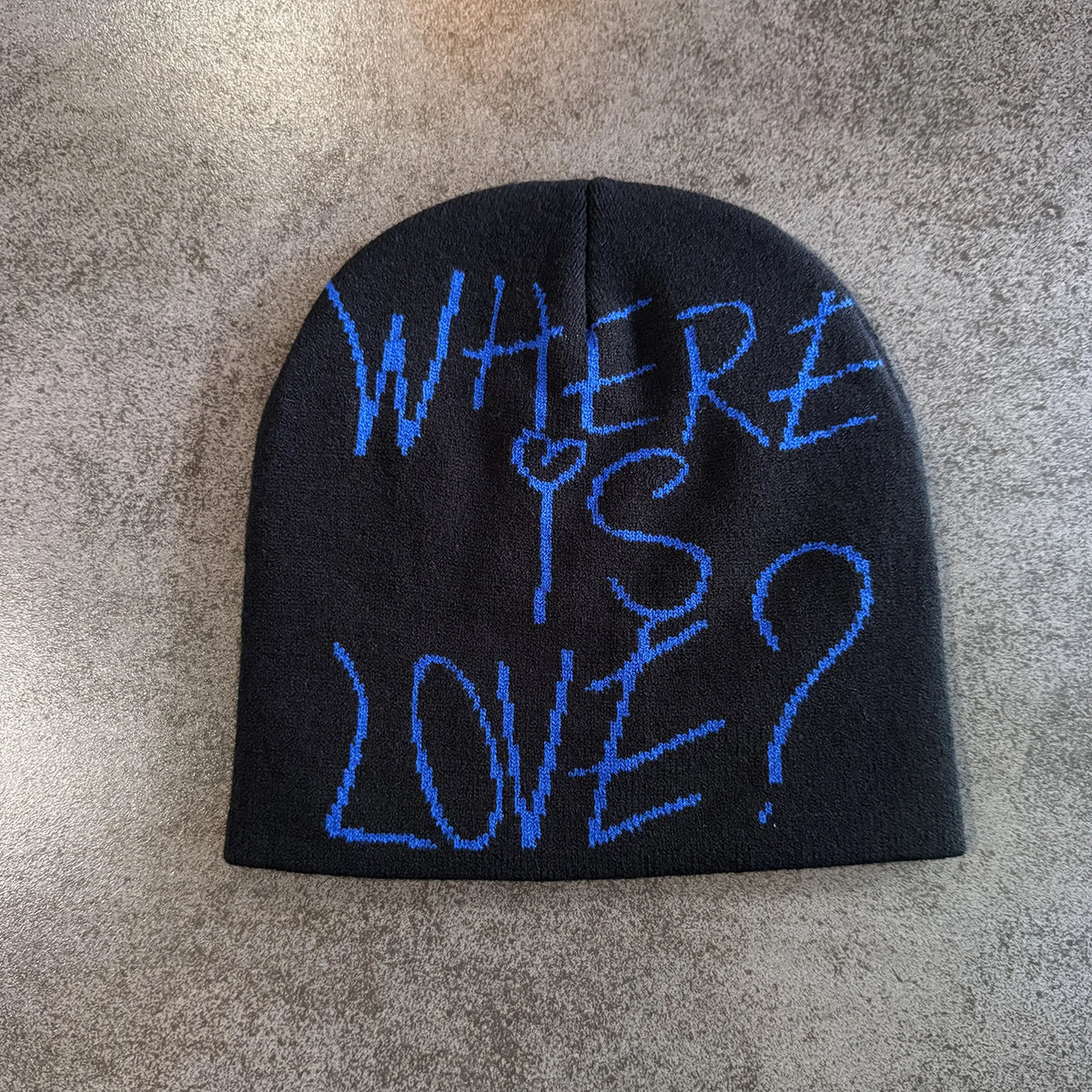 Y2K Letter Knit Beanie, Warm Ski Hat
