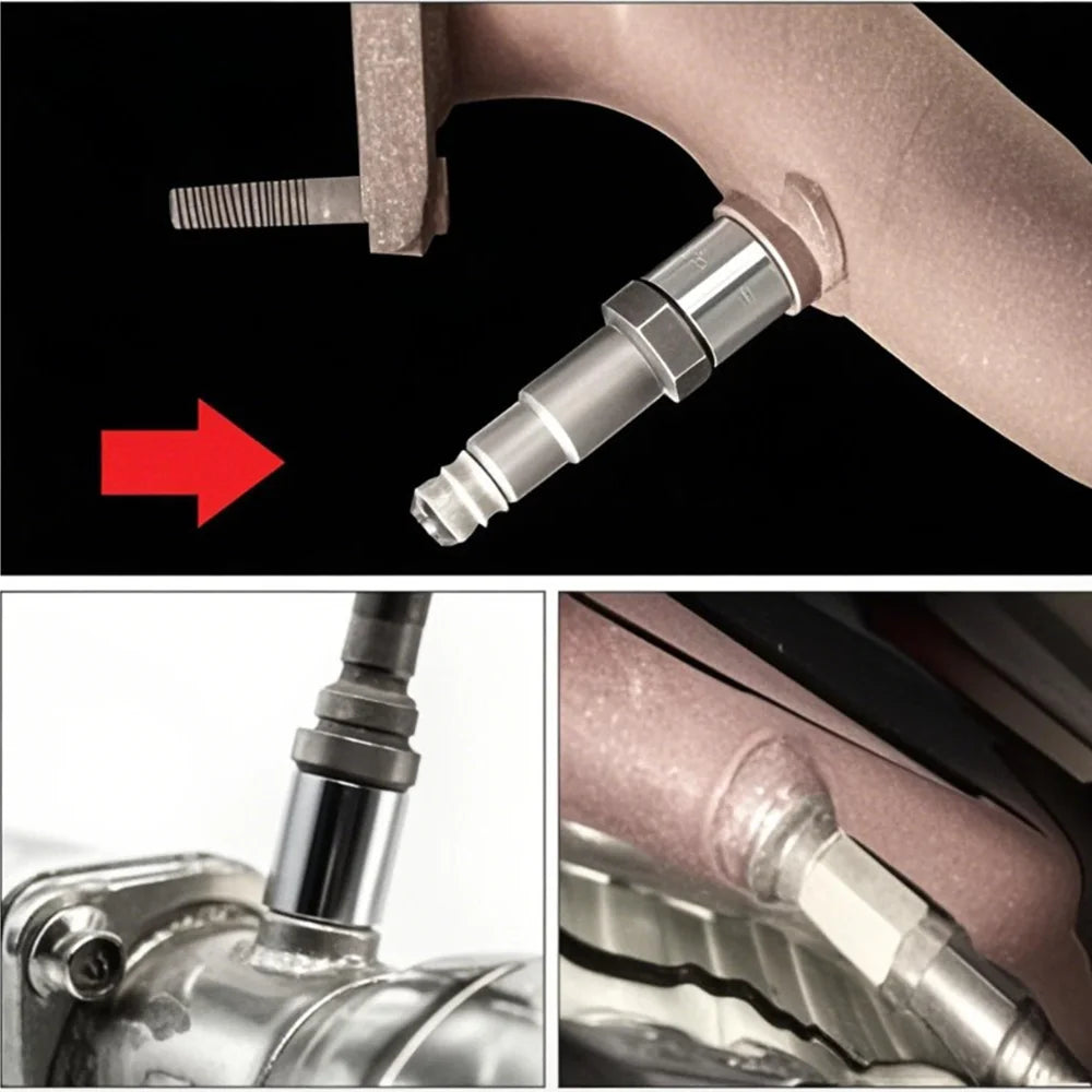 2PCS Mini 46.5*16.0*16.9MM Oxygen Catalyst Sensor For Automobile Silver Stainless Steel Durable Car Accessories