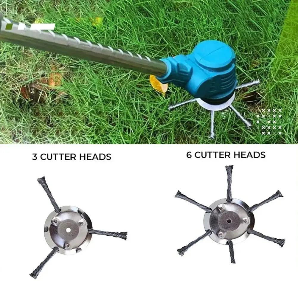 1Pcs 6 inch Universal Weed Brush Head Steel Wire Wheel Grass Trimmer Head Removal Moss Rust Lawn Mower Grass Trimmer Heads