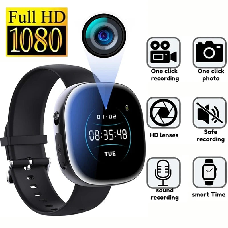 1080P Wearable Watch Camera & Recorder with 128GB Storage