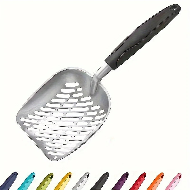 Extra Large Aluminum Cat Litter Scoop - Deep Shovel, Long Handle
