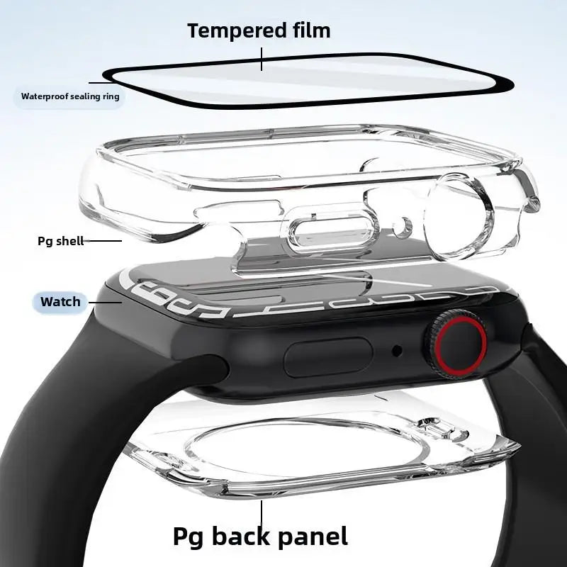 360 Full Waterproof Case Tempered Glass Protection for Apple Watch 46mm 45mm 44mm 41mm 40mm 42mm IWatch Series 11 10 9 8 7 SE 3