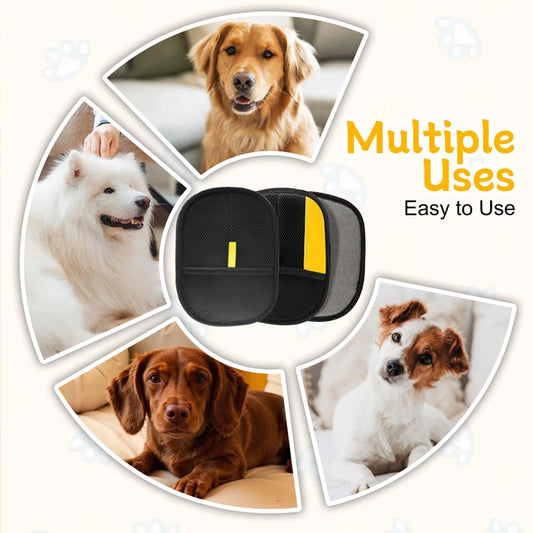 Reusable Pet Grooming Gloves for Dog & Cat Hair Removal