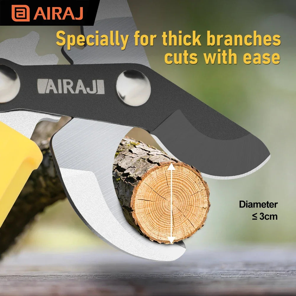 AIRAJ Extendable Pruning Shears – SK5 Toothed Blade Loppers with Aluminum Handles for Branches