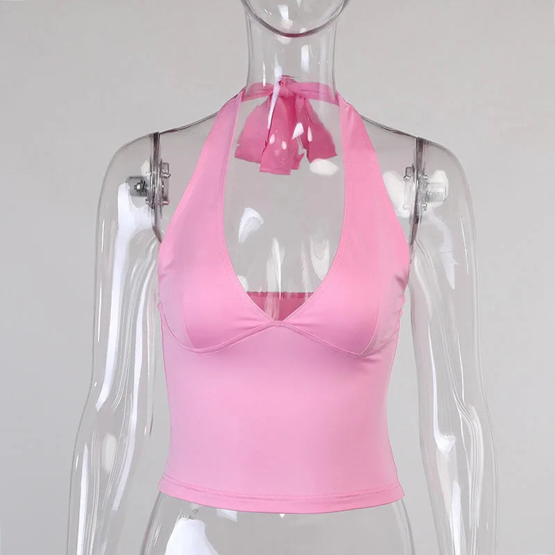 Sexy Off-Shoulder Sleeveless Crop Top – Backless Club & Party Tank Top for Women | S-L, 4 Colors