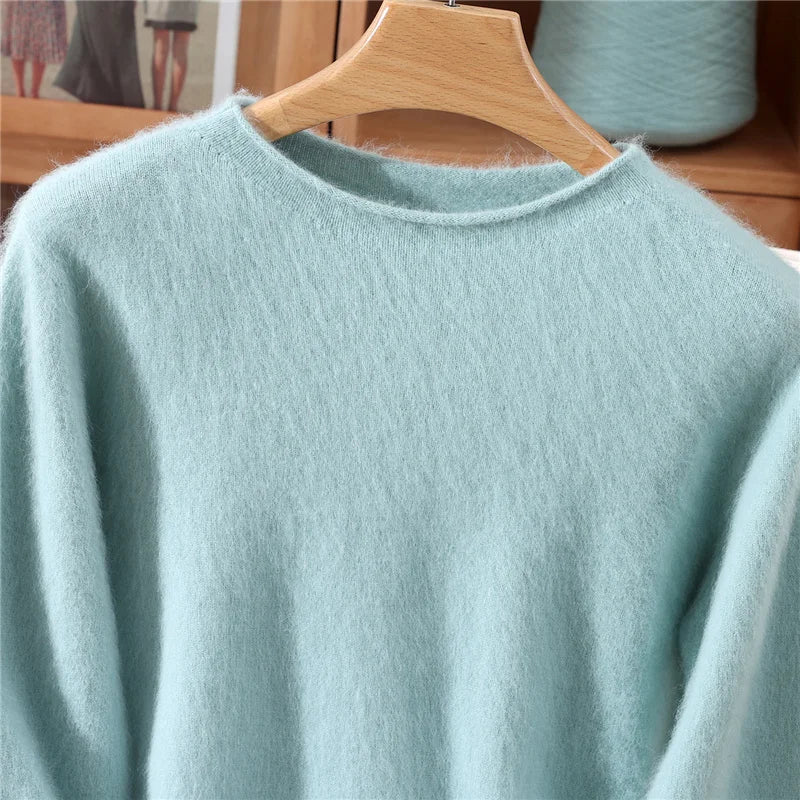 Women's Soft Knit Crew Neck Sweater, Basic Pullover