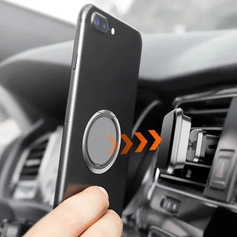 Mobile Phone Socket Holder Telephone Magnetic Car Bracket Stand Finger Ring