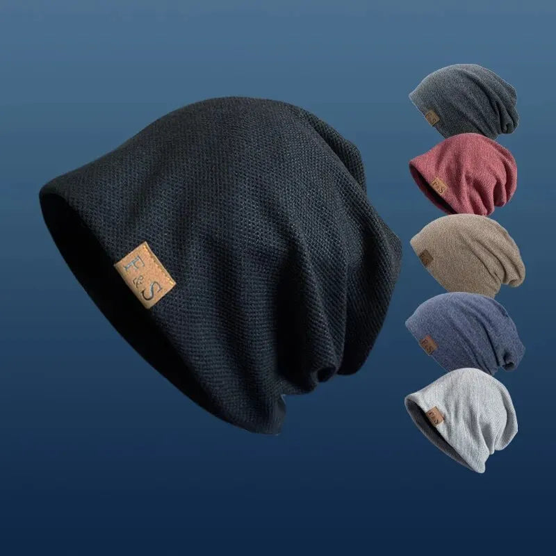 Unisex Solid Knit Beanie - Stretchy Everyday Winter Cap