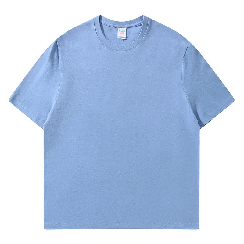 Women's 100% Cotton Loose Tee — Solid O-Neck Short-Sleeve Casual Summer Top