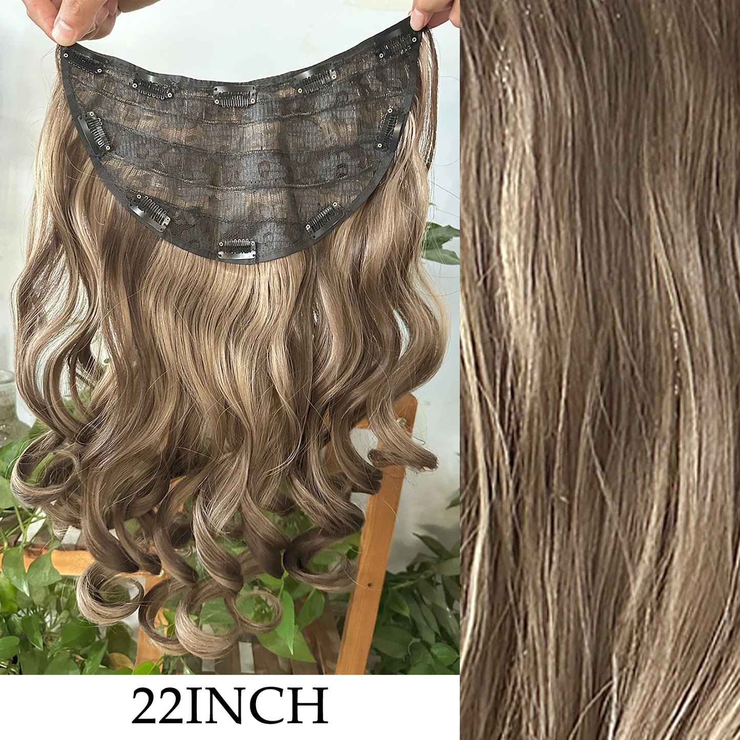 7Pcs/Set 16 Clips Hair Extension Black Long Straight Natural Hair Ombre Hairpiece Heat Resistant Fiber for Women Hairstyle