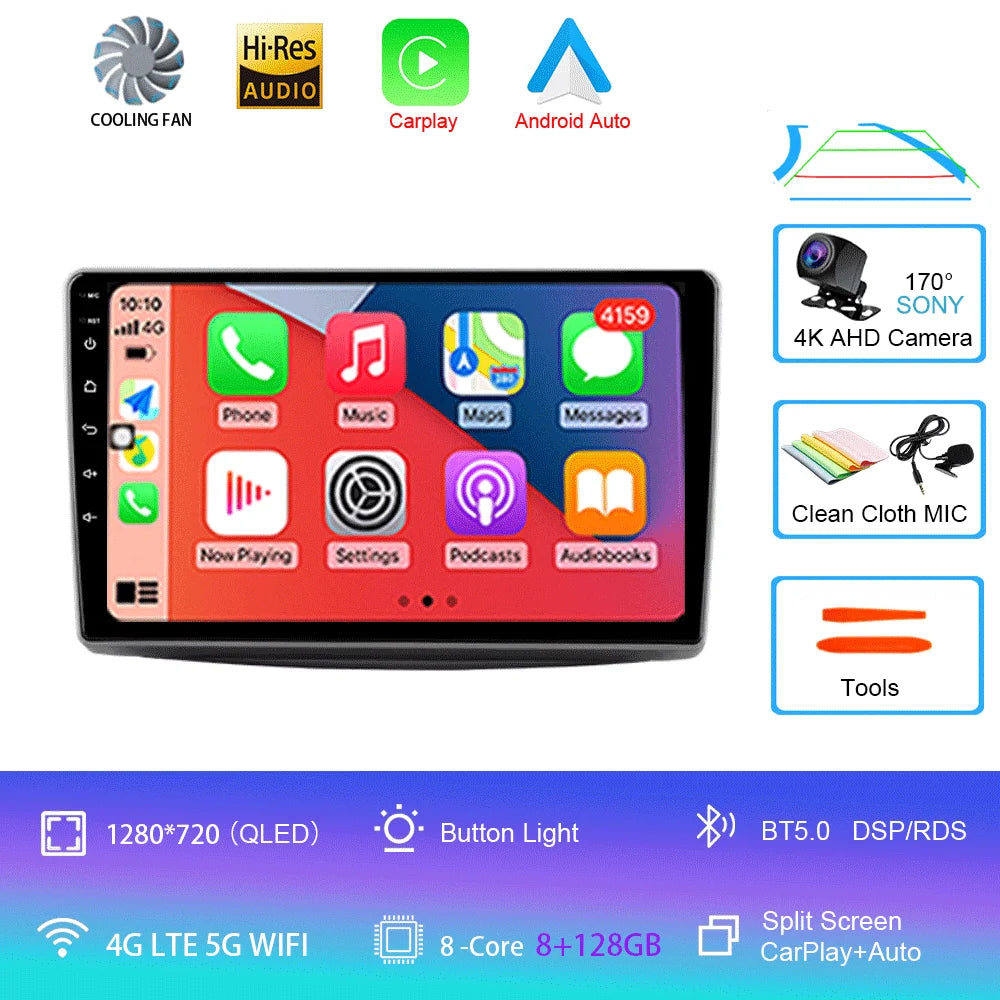 Car Radio For Alfa Romeo MiTo 2008 - 2016 Multimedia Video Player Wireless Carplay And Wireless Android Auto Portable Universal