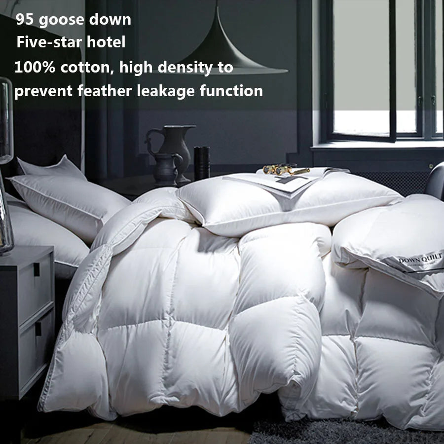 Goose Down Duvet, Quilted Winter Comforter