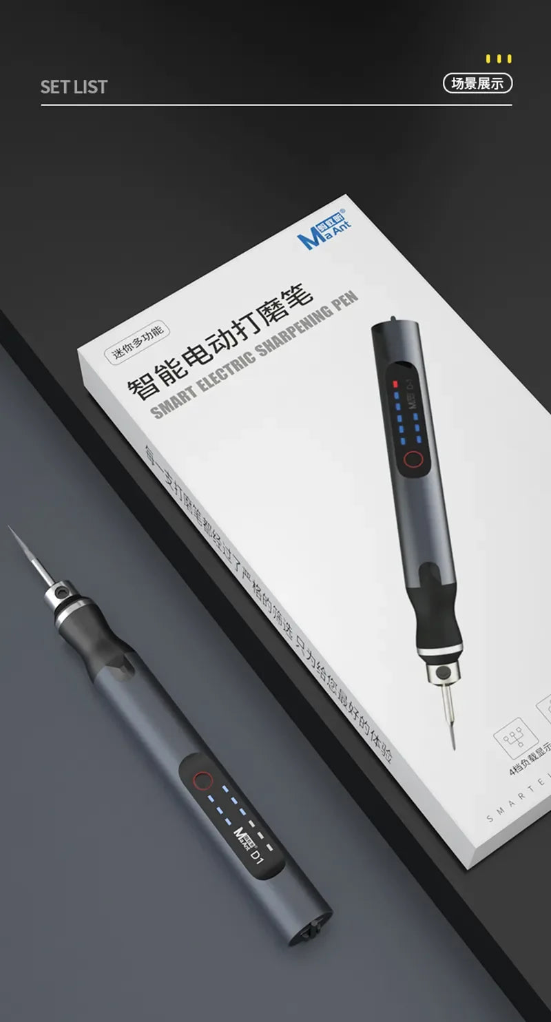 MaAnt D1 D2 Electric Grinding Pen Intelligent Charging Engraving Pen Phone CPU IC Polishing Lattice Cutting Tool  OCA  Remover