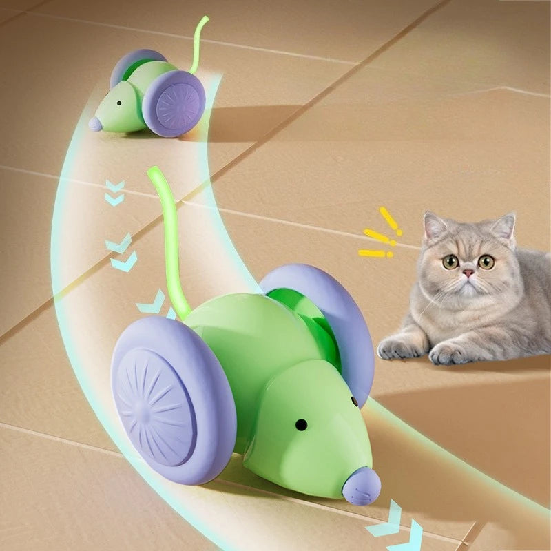 Cat Teasing Electric Toy Simulated Mouse Interaction Chasing Playing Kitten Toy Funny Chew-resistant Puzzle Cat Toy