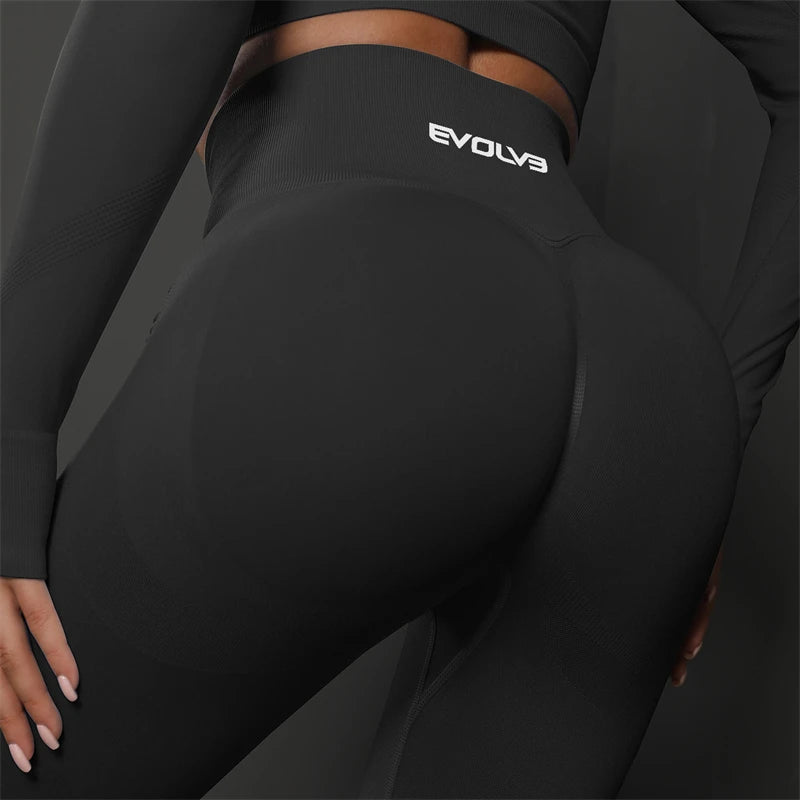EVOLVE Women Scrunch Seamless Leggings Seamless Peach Hip Training Yoga Pants Women's Sports Running Buttocks Body Fitness Pants