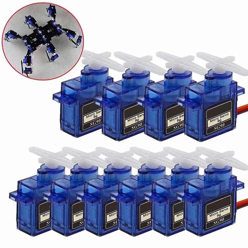 1-10Pcs SG90 9G Miniature Servo Motor Fixed-Wing Micro Gear Servo Motor 180/360 Degrees for RC Helicopter Aircraft Airplane