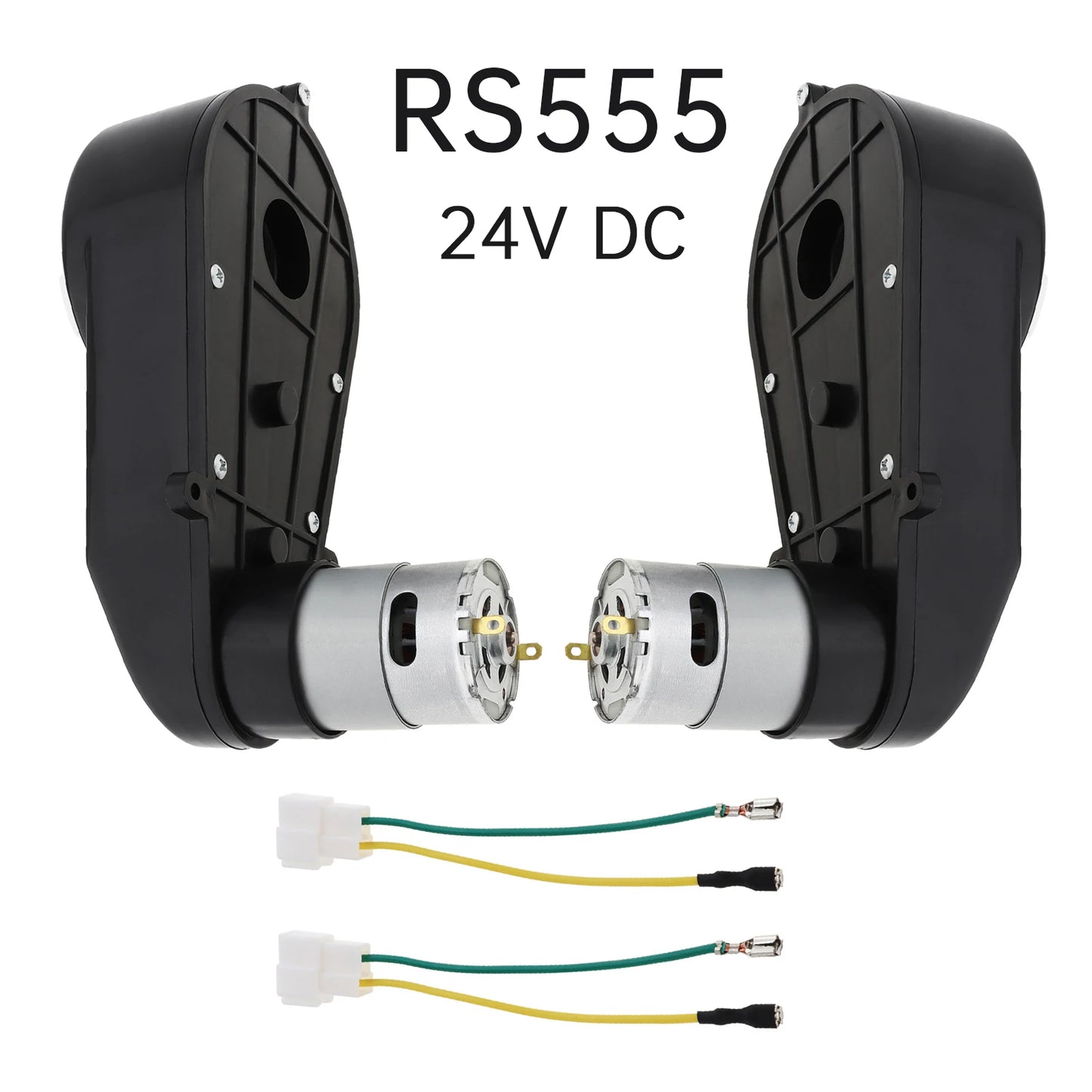 2pcs RS555 Kids Ride On Toys Car Motor Gearbox 24V 18000-40000RPM Car Wheels Gearbox High Speed DC Motor for Remote Control Car