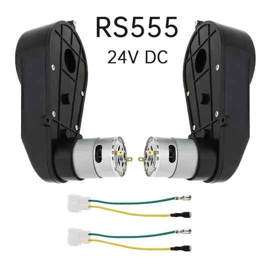 2pcs RS555 Kids Ride On Toys Car Motor Gearbox 24V 18000-40000RPM Car Wheels Gearbox High Speed DC Motor for Remote Control Car