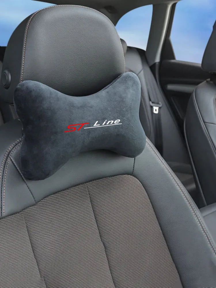 For ST LINE  Mk2 Mk3 Mk4 2 3 4 ST  Car Headrest Neck Support Seat Soft Neck Pillow Auto Accessories